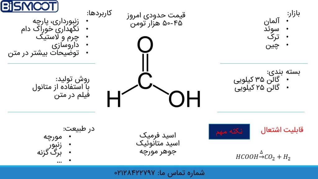 آموزش نکات مهم اسید فرمیک