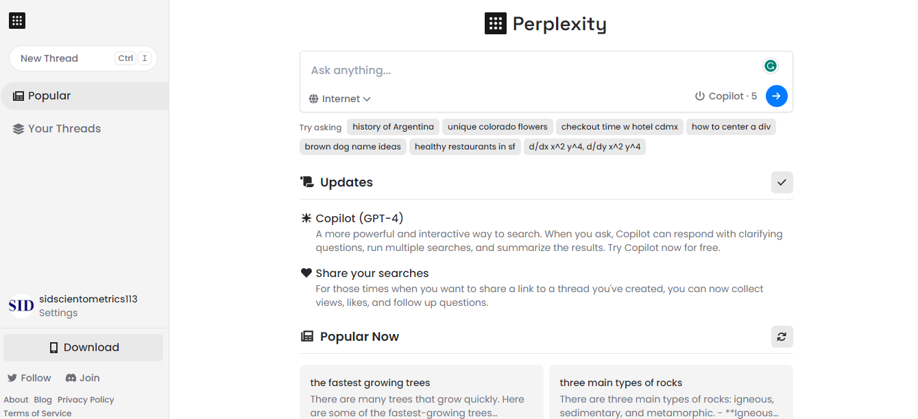 با استفاده از perplexity.ai در موضوع مورد نظر خود متن تولید کنید