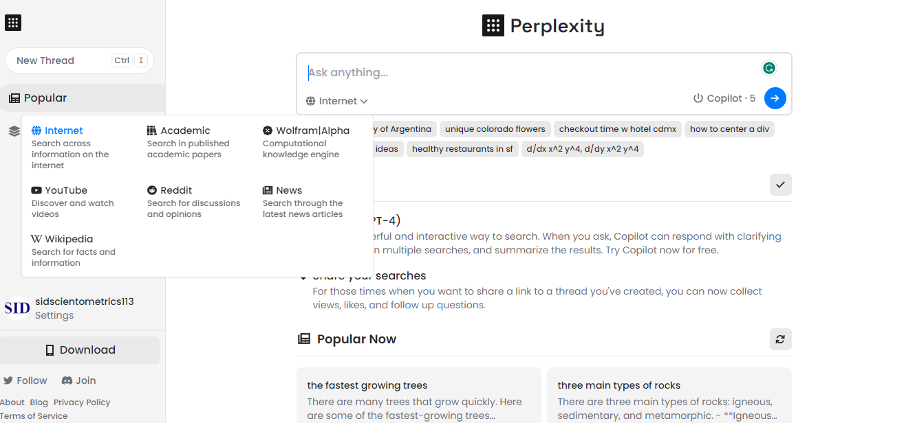 با استفاده از perplexity.ai در موضوع مورد نظر خود متن تولید کنید