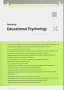 QUARTERLY EDUCATIONAL PSYCHOLOGY