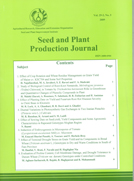 SEED AND PLANT PRODUCTION JOURNAL