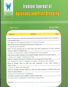 IRANIAN JOURNAL OF AGRONOMY AND PLANT BREEDING