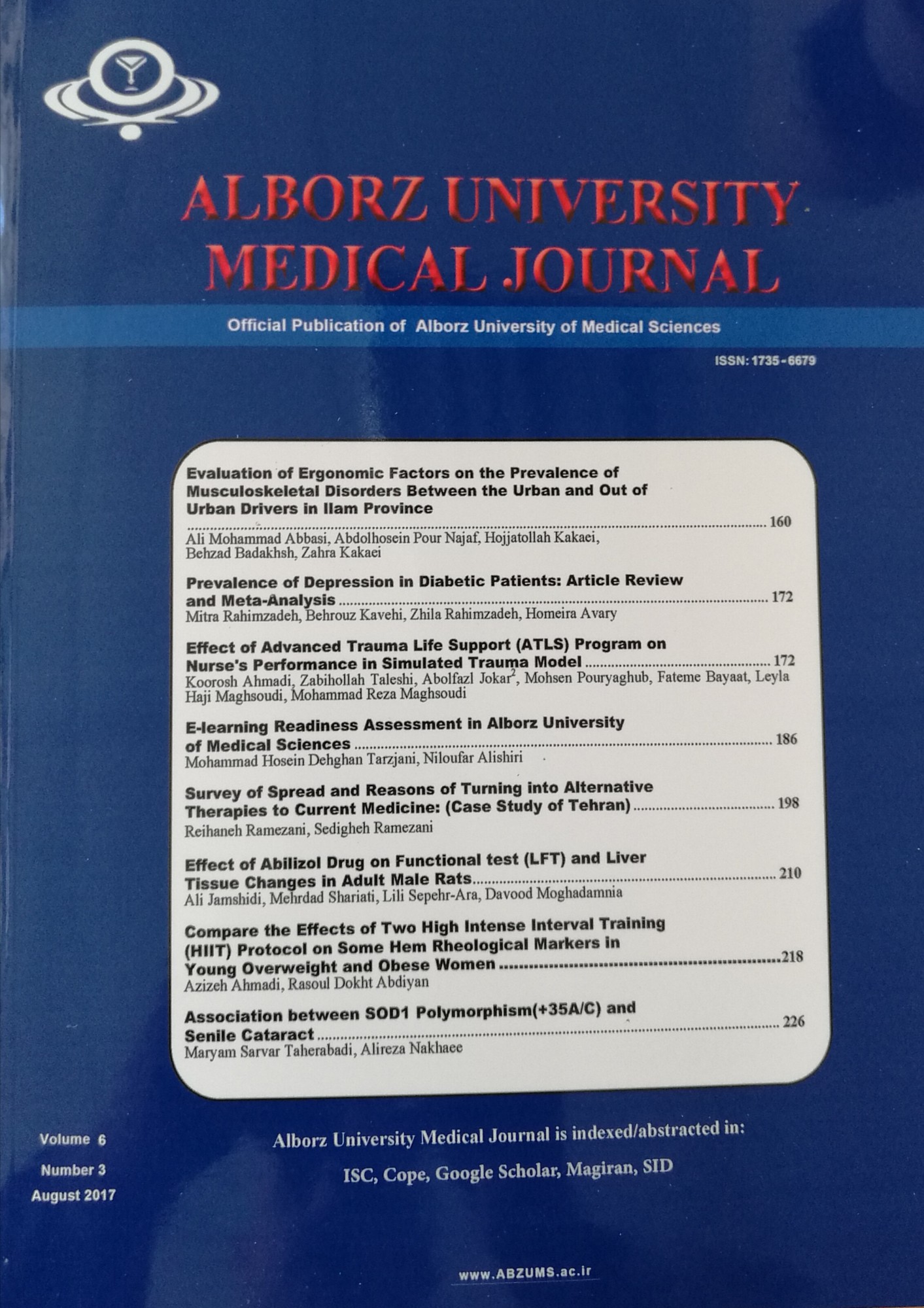 ALBORZ UNIVERSITY MEDICAL JOURNAL