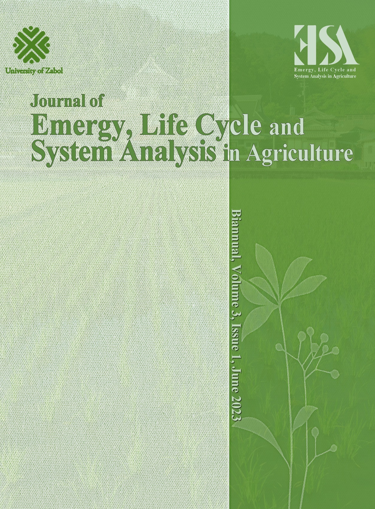 Journal of Emergy, Life Cycle and System Analysis in Agriculture