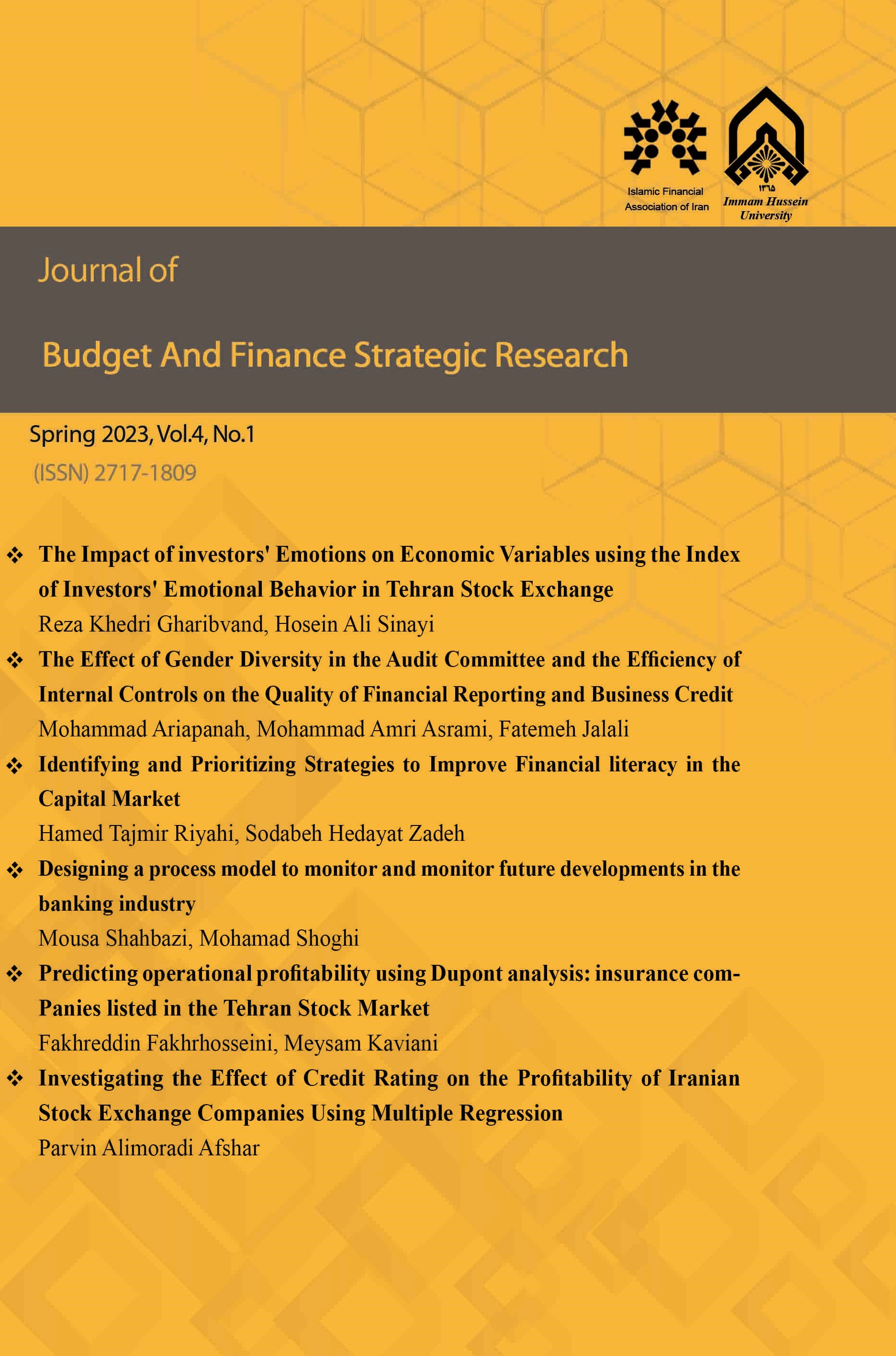 Journal of Budget and Finance Strategic Research