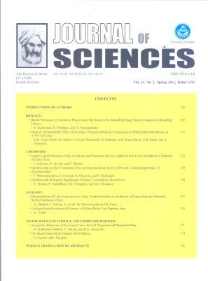 Journal of Sciences, Islamic Republic of Iran